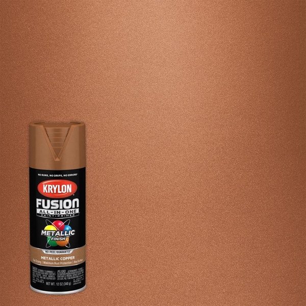 Short Cuts Krylon Fusion All-In-One Metallic Copper Paint+Primer Spray Paint 12 oz K02768007